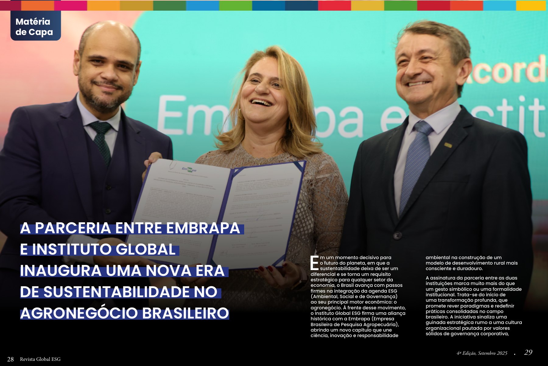 Acordo de cooperação entre Embrapa e Instituto Global ESG